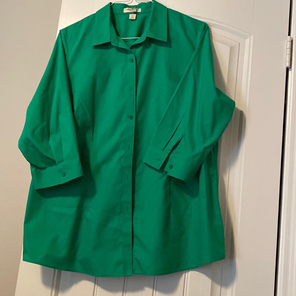 COLDWATER CREEK Women's 3/4 Sleeve Button-Down Shirt